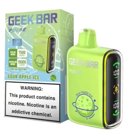 Sour Apple Ice Geek Bar - Pack Count#Single Pack~Flavor#Sour Apple~Nicotine#50MG