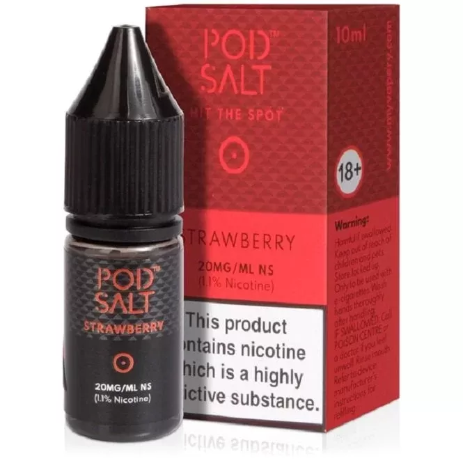 Pod Salt Strawberry Nicotine Salt E Liquid (10 ml)