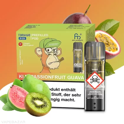 RandM Tornado Pods – Kiwi Passionfruit Guava (2er Pack) - RandM / Passionsfrucht / Kiwi / ca. 1200 / 20mg/ml