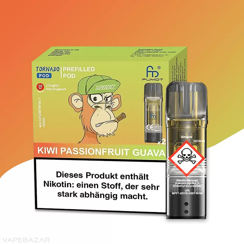 RandM Tornado Pods – Kiwi Passionfruit Guava (2er Pack) - RandM / Passionsfrucht / Kiwi / ca. 1200 / 20mg/ml - Image 2