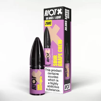 Sour Grape Chew Nic Salt E-Liquid by Riot X - Vape Product, Vape Product