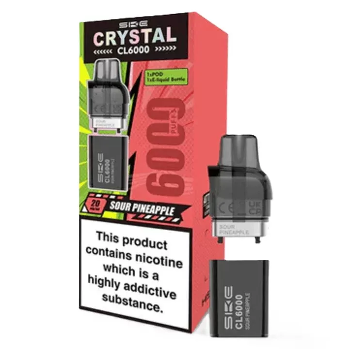 Sour Pineapple Crystal CL6000 Refill Pod – 4 Pack