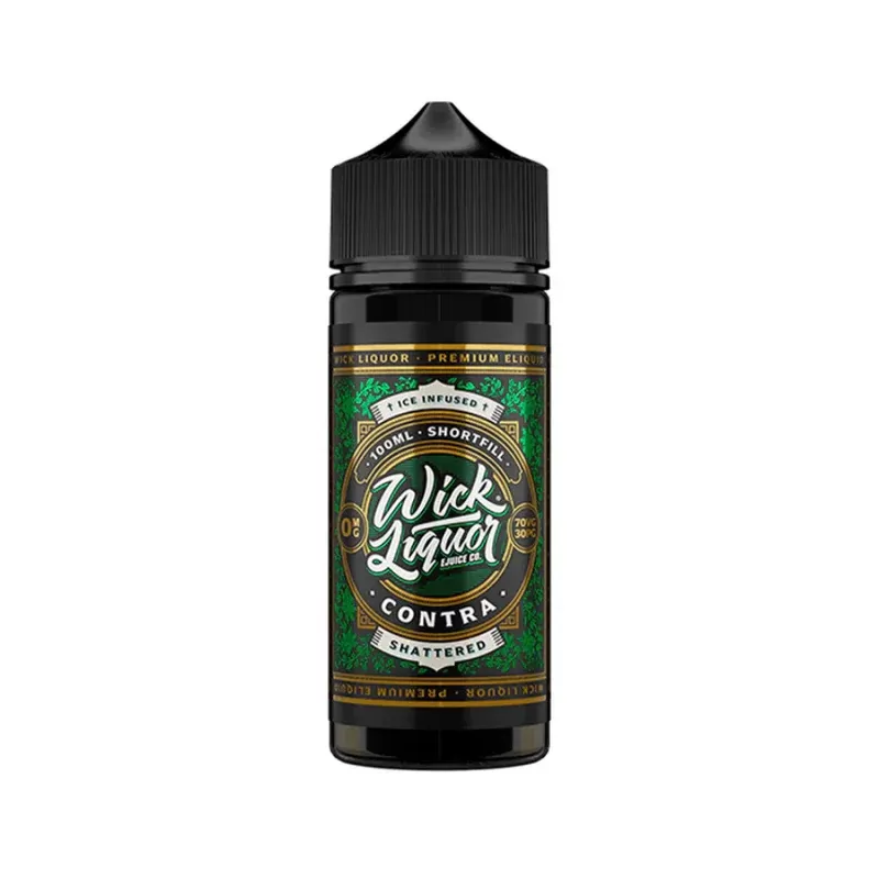 Wick Liquor 100ml E-Liquid Shortfill Contra Shattered - Nicotine Strength#0mg