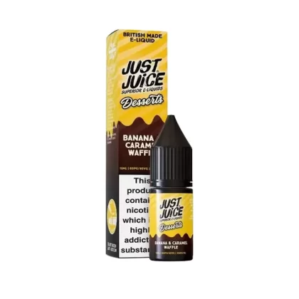 Banana & Caramel Waffle Nic Salt E-Liquid by Just Juice Desserts - 10 mg - Medium Strength