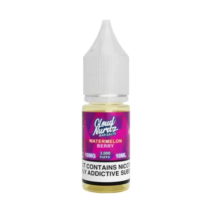 Cloud Nurdz Watermelon Berry Nic Salt Vape Juice - 10 Pack - Strength