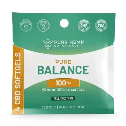 Softgels Sachet 100mg CBD by Pure Hemp Botanicals