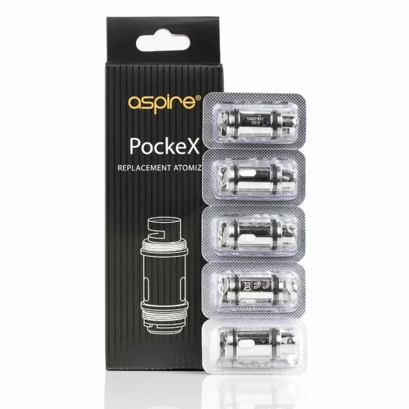 Aspire PockeX Coils 0.60/1.20 ohm Replacement Coils For Aspire PockeX kit 5-Pack - Vapestorm Co