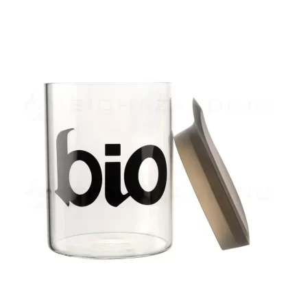 BIO Glass Stash Weed Jar | Straight Sided w/ Airtight Lid | 1 Ounce – Clear