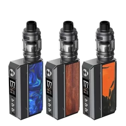 VooPoo Drag 4 with UForce-L Tank 177W Starter Kit - Black Walnut, Gunmetal Green (9CAD4D)
