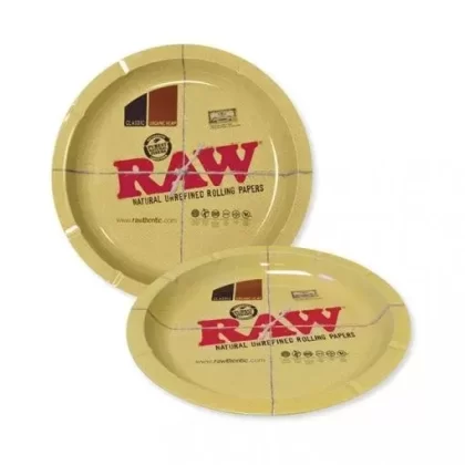 Raw Authentic Round Rolling Tray