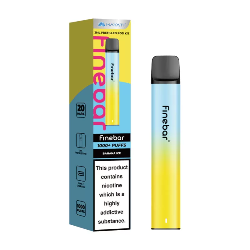 Hayati Finebar Pod Kit - Banana Ice, Blackberry Raspberry - Image 2