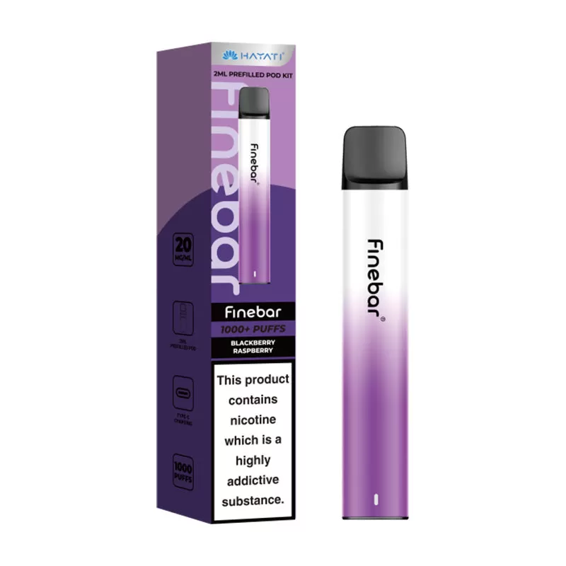 Hayati Finebar Pod Kit - Banana Ice, Blackberry Raspberry - Image 3