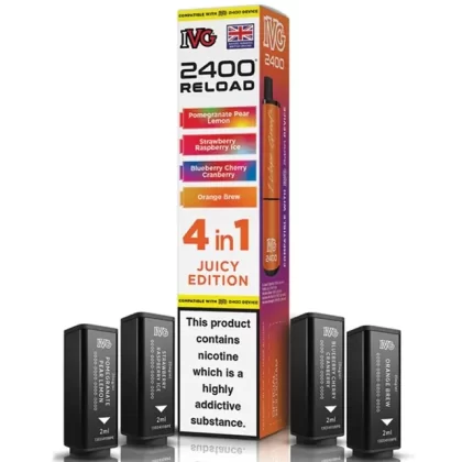 Juicy Edition IVG 2400 Reload Refill Pods (x4) - Vape Product
