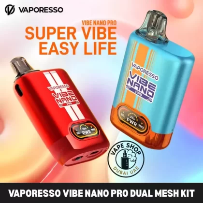 Vaporesso Vibe Nano Pro Dual Mesh Kit In Dubai, UAE - Black, Cherry Pink (7AEF16)