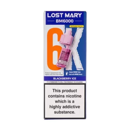 Blackberry Ice BM6000 Prefilled Pod + Refill by Lost Mary