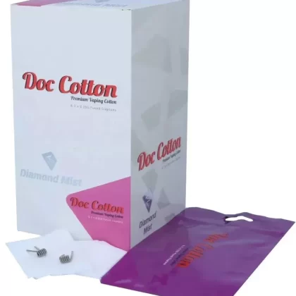 Fused Clapton Diamond Mist Doc Cotton Pack - Number of Packs#1 Packet (2 Coils & 1 Cotton)>3 Packets (6 Coils & 3 Cotton)>5 Packets (10 Coils & 5 Cotton)>10 Packets (20 Coils & 10 Cotton)>20 (A7A6A2)