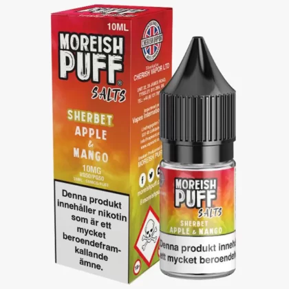 Moreish Puff – Apple & Mango 10mg 10ml – E juice med nikotin - Moreish Puff / Yes / 10mg / 10ml / 50/50