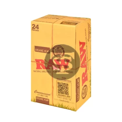 RAW Organic Connoisseur Papers With Tips 1 1/4 Pack of 24 - Vape Store