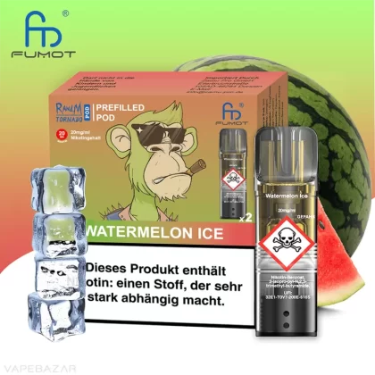 RandM Tornado Pods – Watermelon Ice (2er Pack) - RandM / Wassermelone / Ice / ca. 1200 insgesamt / 20mg/ml