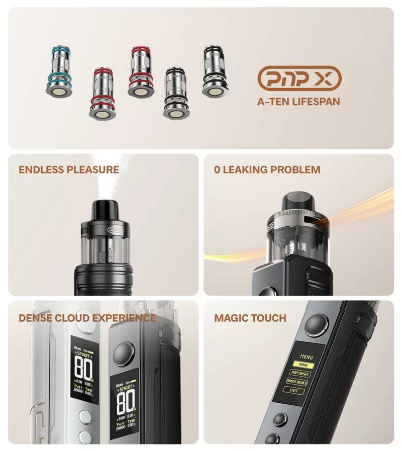 VOOPOO DRAG X2 80W POD KIT - Pearl White - Image 2