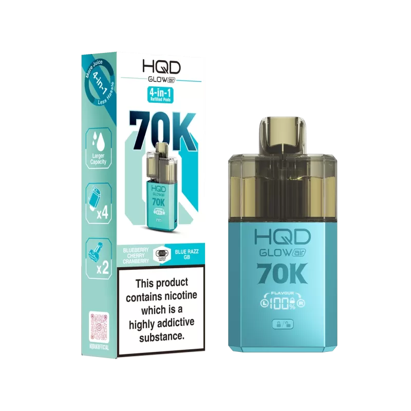 HQD Glow Air 70K Prefilled Pod Kit - Juicy Peach / Peach Mango - Image 3