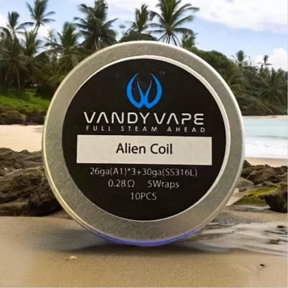 VANDY VAPE PREBUILT ALIEN coil 0.28 OHM METAL BOX