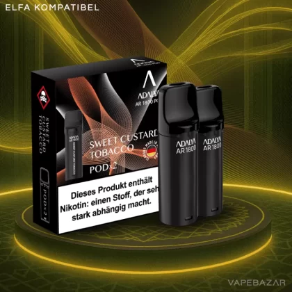 Adalya Alpha Pods – Sweet Custard Tabacco – (2er Pack) - Adalya / Glycerin / Nikotinbenzoat / Propylenglykol / Aromastoffe