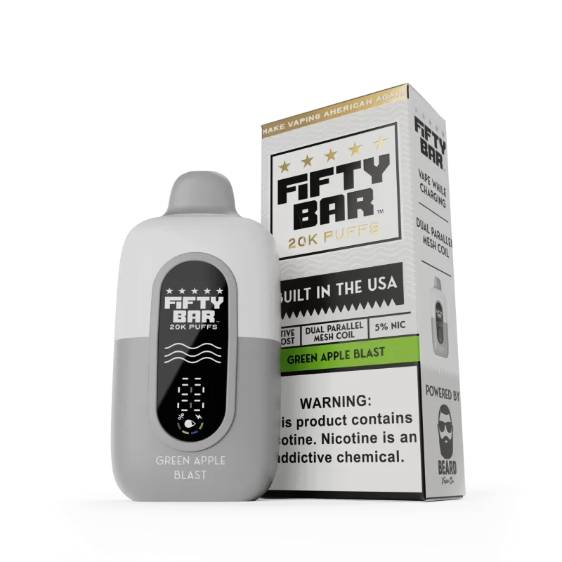 FIFTY BAR "White Series" 20K Puff Powered By BEARD Vape Co. Disposable Device - 20000 Puffs - Image 2