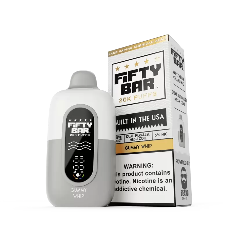 FIFTY BAR "White Series" 20K Puff Powered By BEARD Vape Co. Disposable Device - 20000 Puffs - Image 3