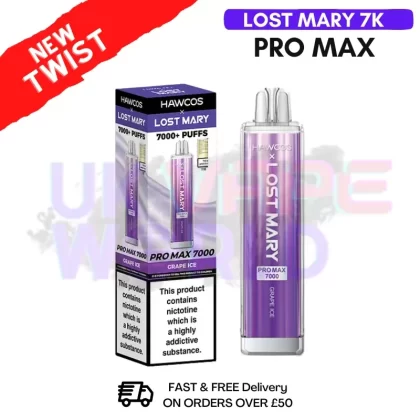 Grape ICE Lost Mary 7K 7000 Puff Pro Max Bar