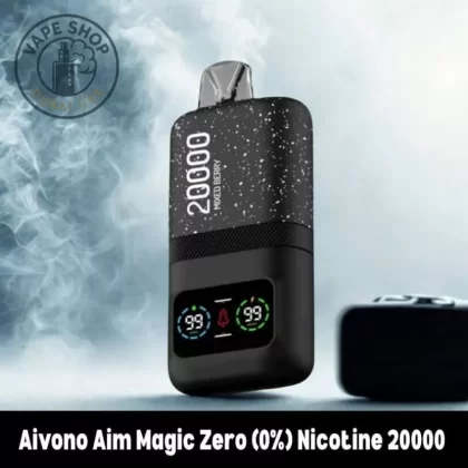 Aivono Aim Magic Zero (0%) Nicotine 20000 Puffs Disposable Vape - Vape Product, BOX OF 10 PCS; Blueberry Ice, Cool Mint (A95973)