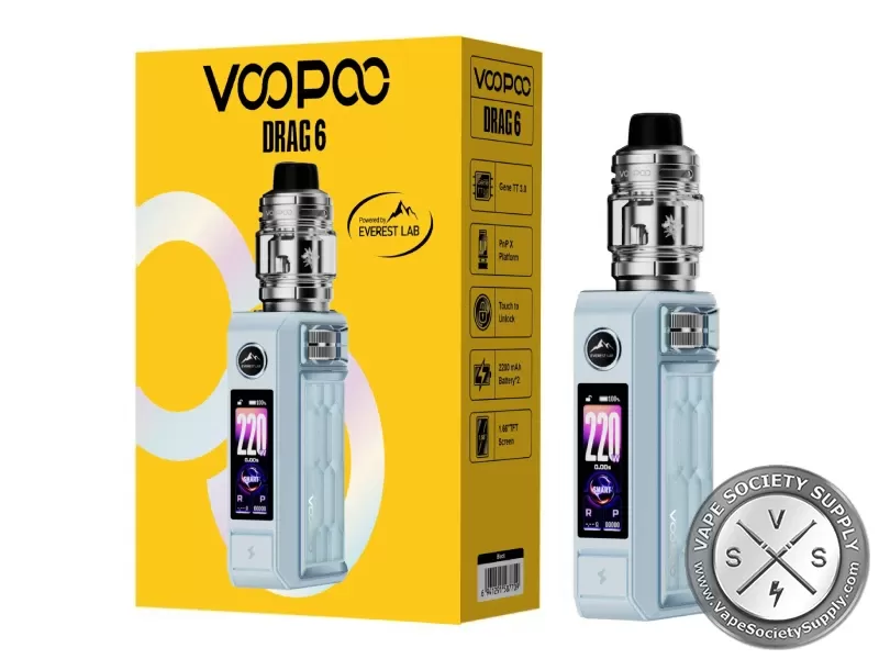 VOOPOO DRAG 6 220W Starter Kit - Black, Blue - Image 3