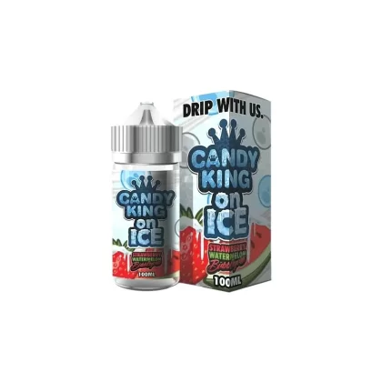 Candy King on Ice Strawberry Watermelon Bubblegum 100ml Vape Juice - Vape Product, Vape Product