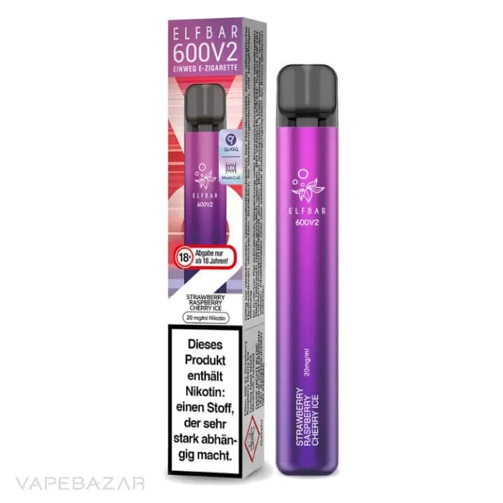 Elf Bar 600 V2 – Strawberry Raspberry Cherry Ice - Elf Bar / 360 mAh / 20mg/ml / ca. 600 - Image 3