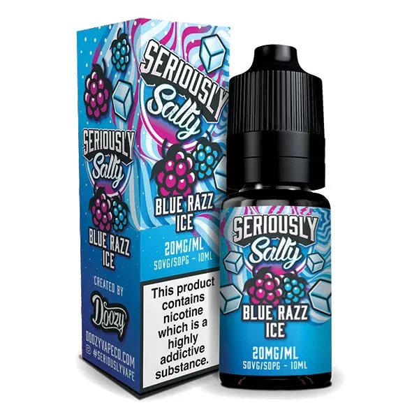 Seriously Salty Blue Razz Ice Nic Salt E-Liquid - Nicotine Strength#10mg>20mg