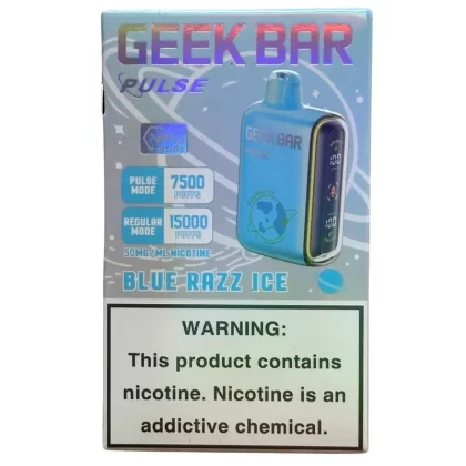 Blue Razz Ice – Geek Bar Pulse 15000 - Vape Store