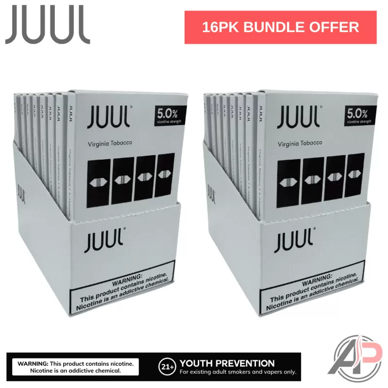 Juul Pods Virginia Tobacco 4 Pod Pack Wholesale Bundle Box 16 Packs - Image 2