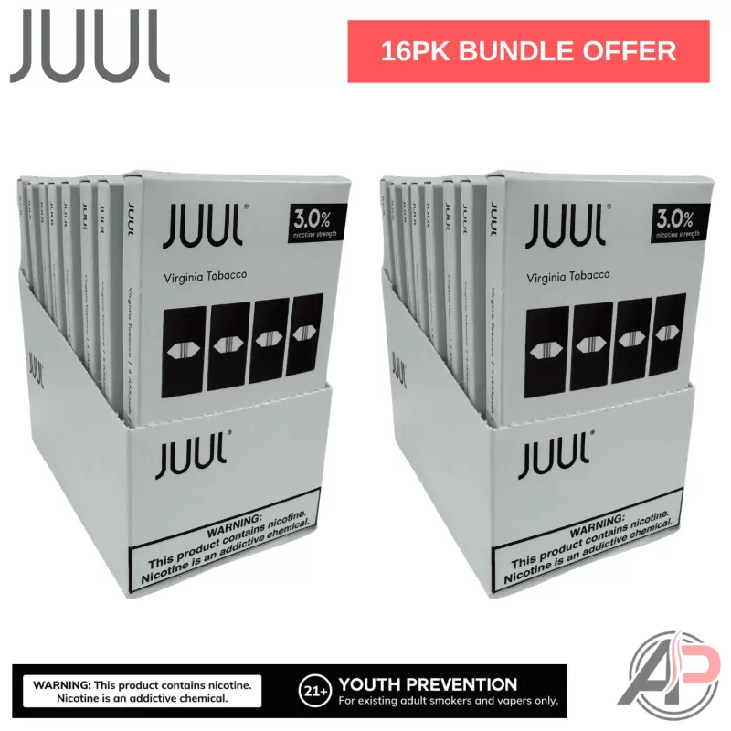 Juul Pods Virginia Tobacco 4 Pod Pack Wholesale Bundle Box 16 Packs - Image 3