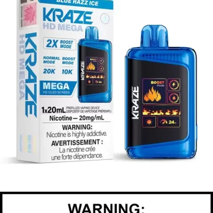 Blue Razz Ice Kraze HD Mega Disposable Vape