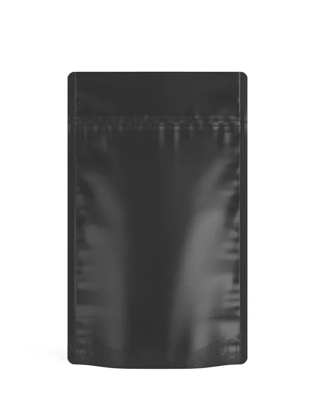 Tamper Evident | Matte Black Mylar Bags (No Tear Notch) | 5in x 8.1in – 14g – 1000 Count