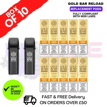 Hawaiian Sunrise Gold Bar Reload Prefilled Pods Box of 10