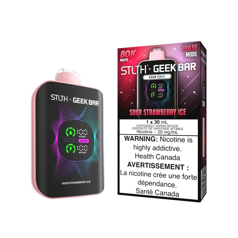 STLTH x GEEK BAR - Sour Strawberry Ice - 20 mg/mL (wholeseller) - Excise ON, 20 mg/mL (wholeseller) - Excise AB