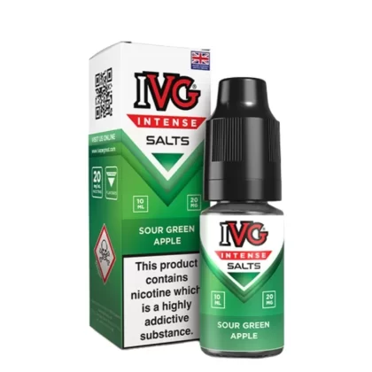 Sour Green Apple Nic Salts E-Liquid Intense Salts Series by IVG (10ml) - 10mg