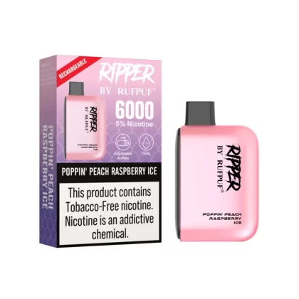 Ripper Poppin Peach Raspberry Ice – Disposable