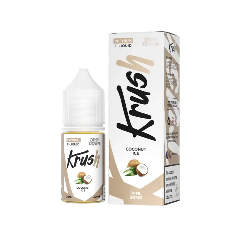 Drip Down Krush Series Salt – Coconut Ice 30ml (30, 50 mg) - Vape Product, Vape Product - Image 2