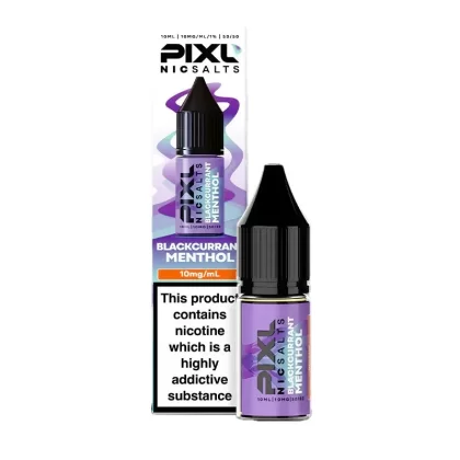 Pixl Blackcurrant Menthol Nic Salt E-Liquid - 10 Pack - 10mg