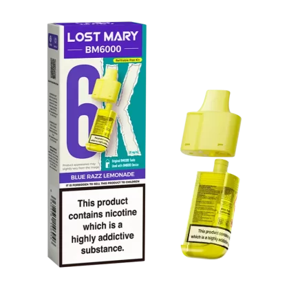 Blue Razz Lemonade Lost Mary BM6000 Refill Pack - Vapeshop Co