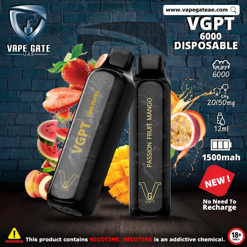 VGPT DISPOSABLE VAPE (6000 Puffs) - 50 mg / Red Wine - Image 2