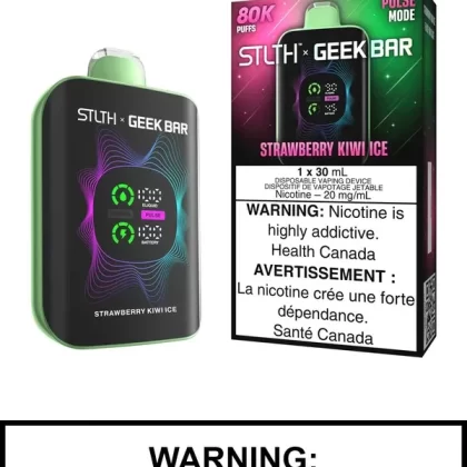 Strawberry Kiwi Ice STLTH x Geek Bar 80K Disposable Vape