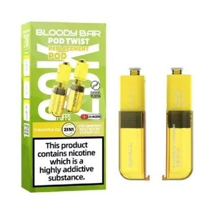 Bloody Bar Pod Twist 20K Prefilled Pod Pineapple Ice / Strawberry Raspberry Cherry Ice - Nicotine Strength#20mg